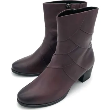 Dámské kozačky Dámské kožené polokozačky 9/9-25374/33 CAPRICE vínová Barva: bordeaux, Velikost: 39