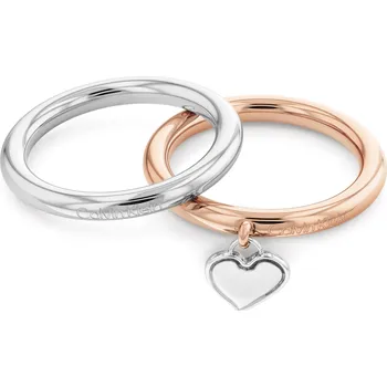 Módní doplněk Calvin Klein Romantická bicolor souprava ocelových prstenů Captivate 35000327 52 mm + 2 měsíce na vrácení zboží