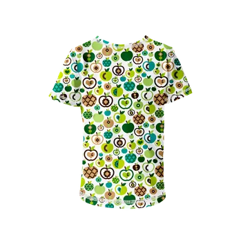 Chlapecké tričko WAMU Dětské tričko s krátkým rukávem JABLKA ZELENÁ vel. 128-134