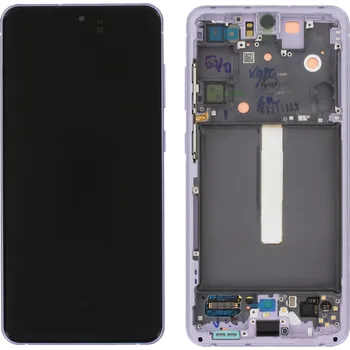 Náhradní dil pro Samsung G990 Galaxy S21 FE - LCD display + Dotyková deska + Přední kryt Lavender / Fialová (Service Pack)