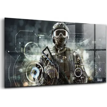 Obraz Obraz Voják speciálních sil se zbraní 140x70 cm