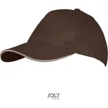 SOL´S LONG BEACH / 5 panelová sandwich kšiltovka - chocolate/beige Univerzální