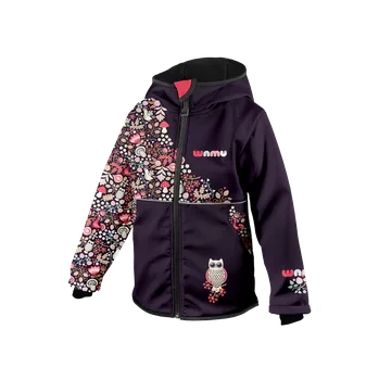 Chlapecká bunda WAMU Softshellová bunda dětská SOVA fialová vel. 134-140