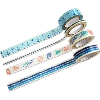 Lepicí páska Folia - Max Bringmann Dekorativní washi pásky - 4 ks - motiv NÁMOŘNÍ