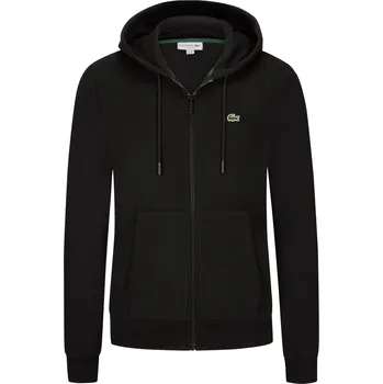 Pánské oblečení Velké Velikosti - Lacoste - Mikina s kapucí a nášivkou s logem, klasický střih - 5XL - Černá