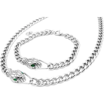 Souprava šperků Steel Jewelry souprava HAD řetízek (náhrdelník) a náramek Chirurgická ocel SET171011 dárkové balení zdarma