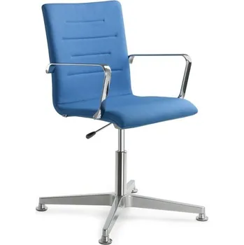 Konferenční židle OSLO 227-RA,F34-N6 (houpání, 4-ramenný ALU kříž a područky, leštěný)