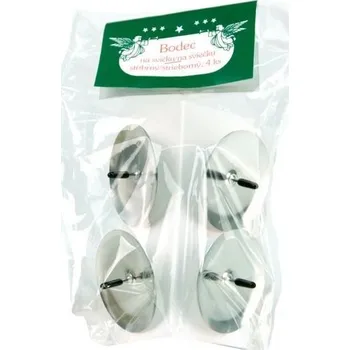 Svíčka Bodce pod svíčku 4ks, stříbrné, 60mm