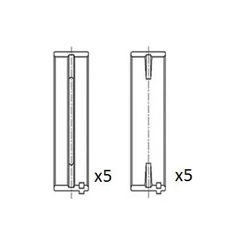 Kliková hřídel Hlavní ložiska klikového hřídele FAI AutoParts BM1066-025