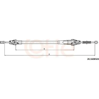Brzdový systém Tažné lanko, parkovací brzda COFLE 92.20.160B503
