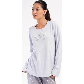 Dámské pyžamo Vienetta Dámské pyžamo dlouhé Petra Barva: Růžová - světle, Velikost: 4XL