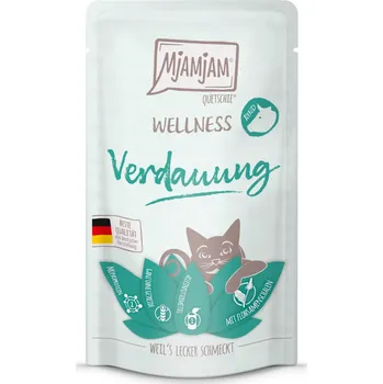 Krmivo pro kočku 12x 125g MjAMjAM Wellness trávení - hovězí vlhké krmivo pro kočky