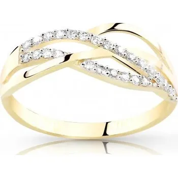 Prsten Cutie Jewellery Půvabný prsten ze žlutého zlata se zirkony Z8036-10-X-1 56 mm + 2 měsíce na vrácení zboží