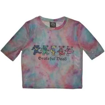 Merch Grateful Dead: Grateful Dead Ladies Crop Top: Dancing Bears (mesh) (x-small) XS