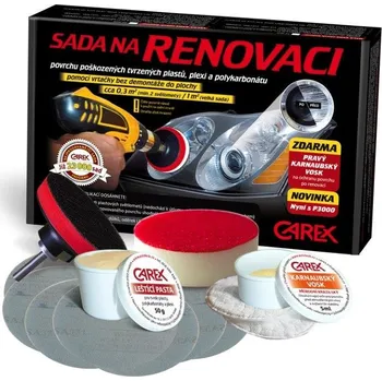 Auto-moto MAGG Renovační/lešticí sada na světla, plasty a plexiskla-Carex CL01