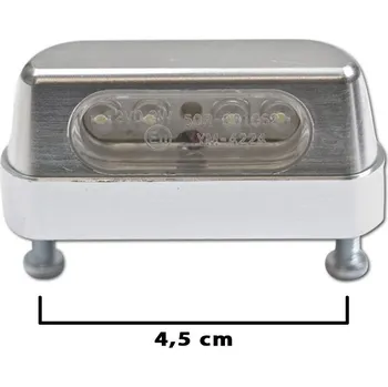 Osvětlení SPZ HSM Osvětlení SPZ Zest, chrom, alu, vzdálenost šroubů 45 mm