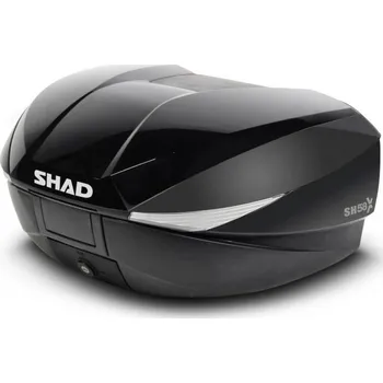 Motodoplněk Shad Vrchní kufr na motorku s barevným krytem SH58X Lesklá černá with PREMIUM lock