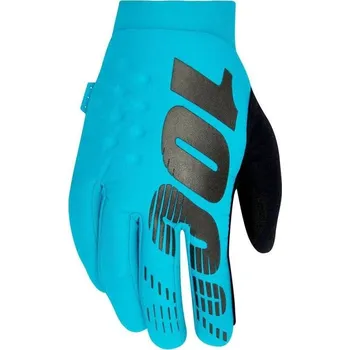 Moto rukavice 100% Brisker modré rukavice, S
