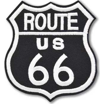 Nášivka Moto nášivka Route 66 black 8 cm x 7,5 cm