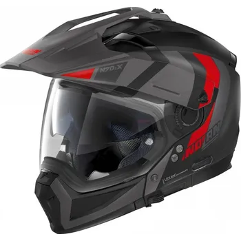 Motodoplněk Moto helma Nolan N70-2 X Decurio N-Com Flat Black 29, 3XL