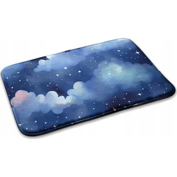 Koberec Měkký Protiskluzový Kobereček Běhoun Podložka pro Děti Obláčky a hvězdy