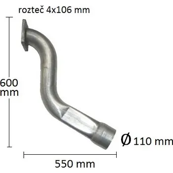 Přední díl výfuku Výfuk - trubka výfuku (68.30)