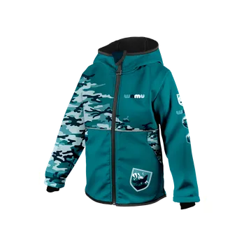 Chlapecká bunda WAMU Softshellová bunda dětská MASKÁČ petrolejová vel. 110-116