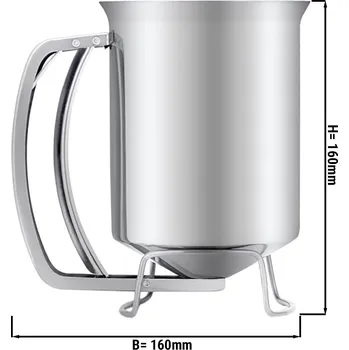 Pec na pizzu G.Gastro Donut/Pancake Dispenser - Conical Funnel – 0.4 L - Stainless Steel - With Stand - Piston Valve