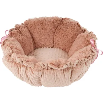 Pelíšek pro psa Fenica Rodeo, Multifunkční kulatý pelech / polštář, růžový