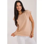 BASIC FEEL GOOD Dámské tričko s krátkým rukávem světle béžové Velikost: S