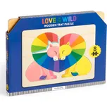 Mudpuppy Dřevěné puzzle Láska v divočině