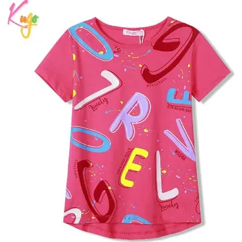 Dětská móda Dívčí tričko kr.r. Kugo HC9335 sytě růžová