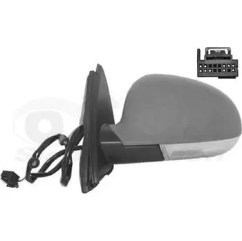 Auto zrcátko Vnější zpětné zrcátko VAN WEZEL 5886807