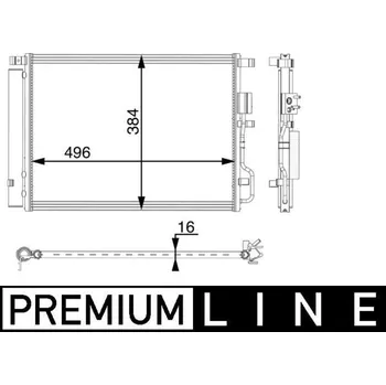 Výparník klimatizace Kondenzátor, klimatizace MAHLE AC 62 000P