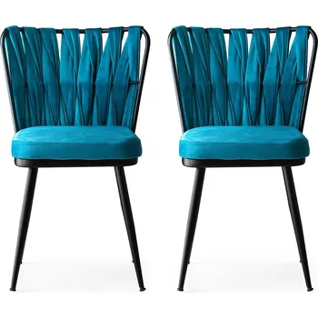 Jídelní židle Sada 2 ks jídelních židlí Kusakli modrá/černá