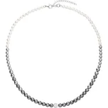 Evolution Group Elegantní perlový náhrdelník s krystaly Preciosa 32065.3 + 2 měsíce na vrácení zboží