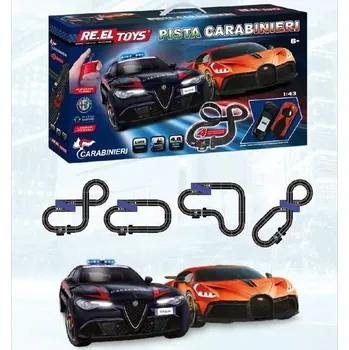 autodráha RE.EL Toys autodráha pista Alfa Romeo Carabinier - Bugatti Divo 1:43 + DÁREK