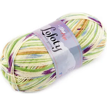 Pletací příze Lofoty samovzorovací / ponožkovka 100 g