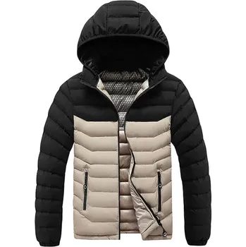 Pánský zimní kabát Pánská zimní bunda ND829 Barva: Khaki, Velikost: XL