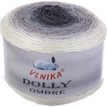 Příze Příze Dolly Ombre, 317, černá, šedá