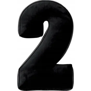 Polštář YellowTipi Polštář Číslice 2, hluboká černá
