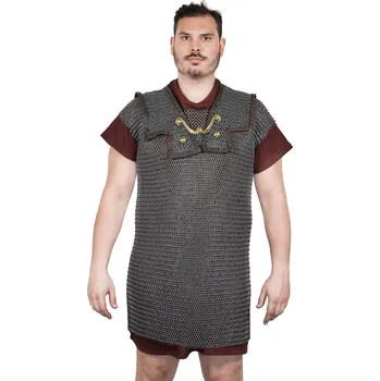 Karnevalový kostým Lord of Battles Římská kroužková košile Lorica Hamata, kroužky na sraz 10 mm