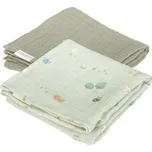 Little Dutch pleny Swaddle 2 ks - Farma/Olive 70 x 70 cm