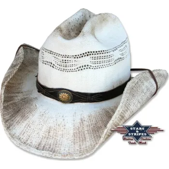 Klobouk Slaměný western klobouk - Stars and Stripes - Snake Velikost: 61 cm (XL)