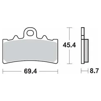 Brzda pro motocykl Brzdové destičky SBS přední KTM 250 Duke rok 14-15