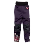 WAMU Softshellové kalhoty dětské SOVA fialová vel. 110-116