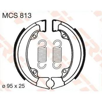 Brzdová čelist TRW MCS813 brzdové pakny čelisti na motorku