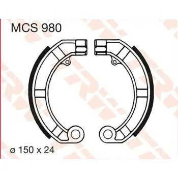 Brzdová čelist TRW MCS980 brzdové pakny čelisti na motorku