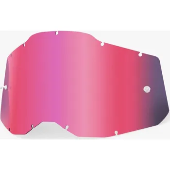 Motocyklové brýle 100percent náhradní plexi pro brýle 100% plexi Racecraft 2/Accuri 2/Strata 2, růžové chrom, Anti-fog