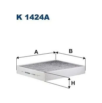 Ventilátor topení a klimatizace Filtr, vzduch v interiéru FILTRON K 1424A
